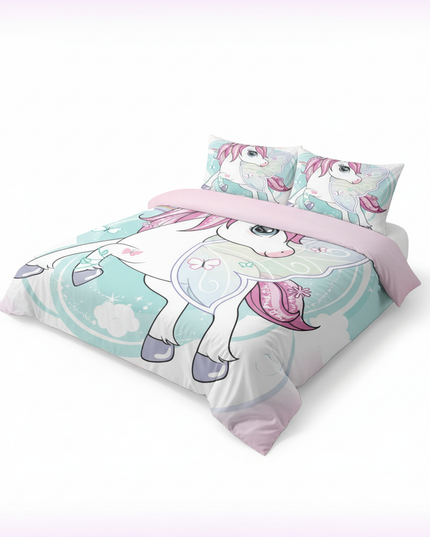 unicorn fairy bedding - white-bg