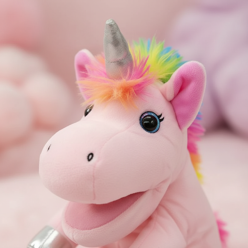 unicorn family plush set - detail