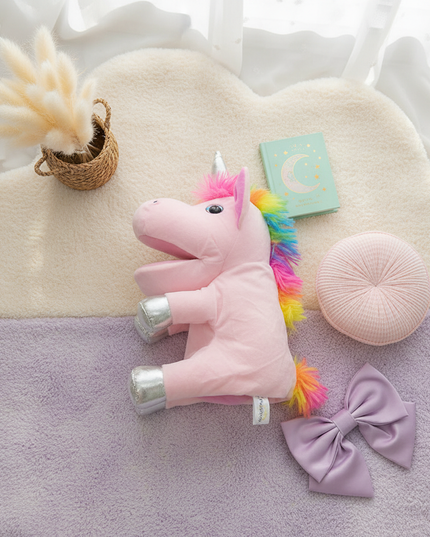 unicorn family plush set - flat-lay