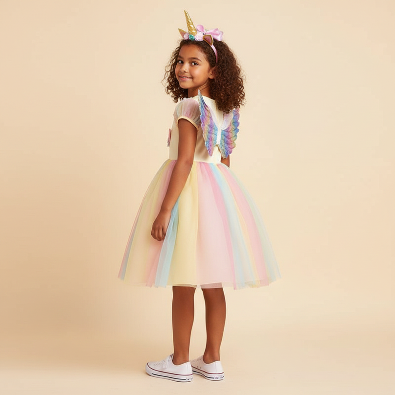 unicorn fancy dress - back