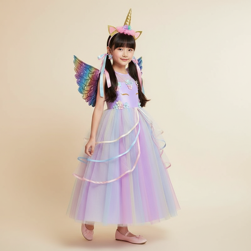 unicorn dress for birthday Amazon.com: Kids Summer Holiday Rainbow Girls Birthday Unicorn Princesses Dresses,6PDPAT51, 3-4 Years(Size 110): Clothing, Shoes & Jewelry