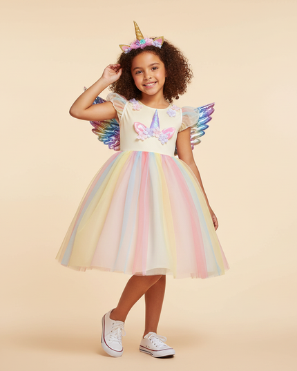 unicorn fancy dress - three-quarter