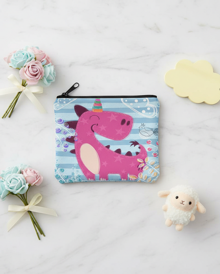 unicorn fantasy print purse - flat-lay