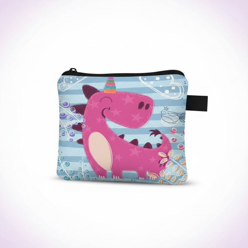 unicorn fantasy print purse - white-bg