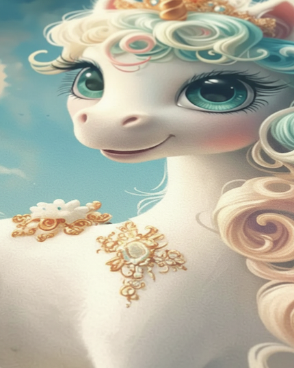 unicorn fantasy rug - detail