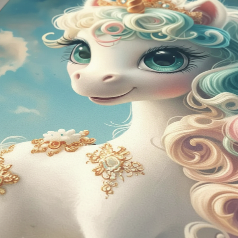 unicorn fantasy rug - detail