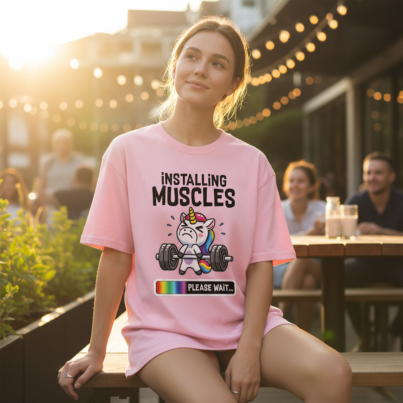 unicorn festival shirt - in-use