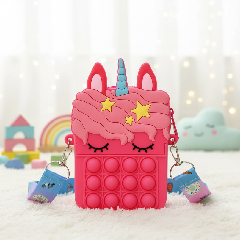unicorn fidget purse - lifestyle