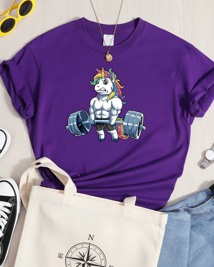 unicorn field trip shirt - flat-lay