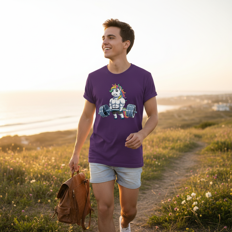 unicorn field trip shirt - in-use
