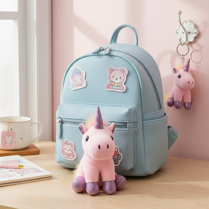 unicorn figure keychain - lifestyle