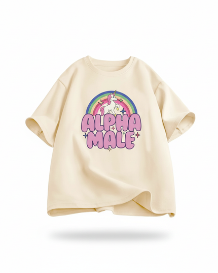 unicorn first birthday shirt - white-bg