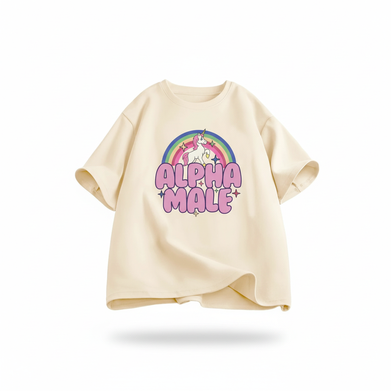 unicorn first birthday shirt - white-bg