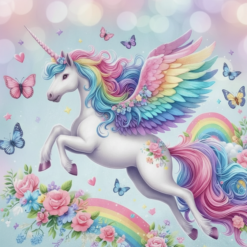 unicorn flannel blanket - detail