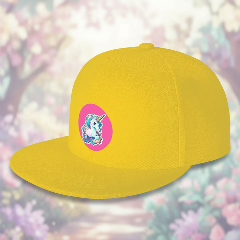unicorn flat brim hat - lifestyle