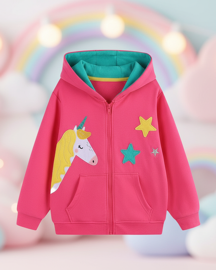 unicorn fleece jacket - lifestyle