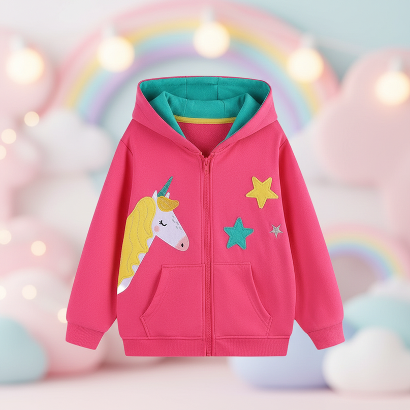 unicorn fleece jacket - lifestyle