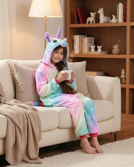 unicorn fleece onesie - lifestyle