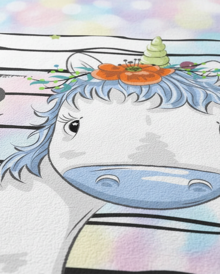 unicorn fleece rug - detail