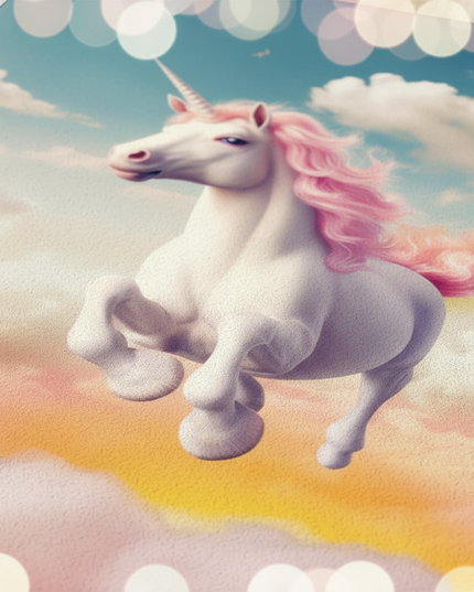unicorn floor rug - detail