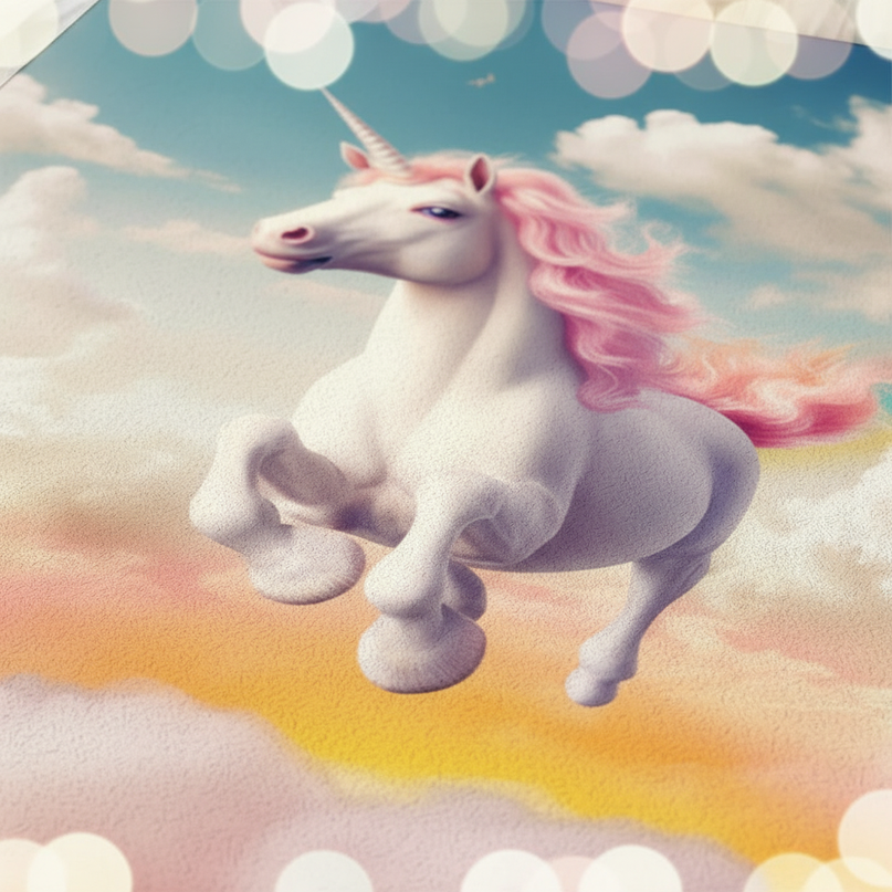 unicorn floor rug - detail