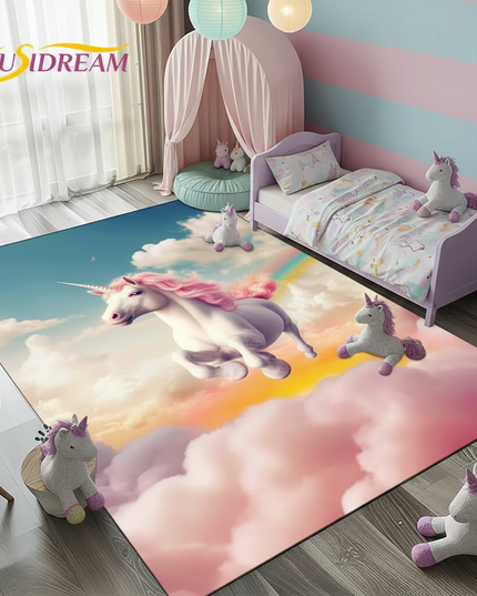 unicorn floor rug - lifestyle