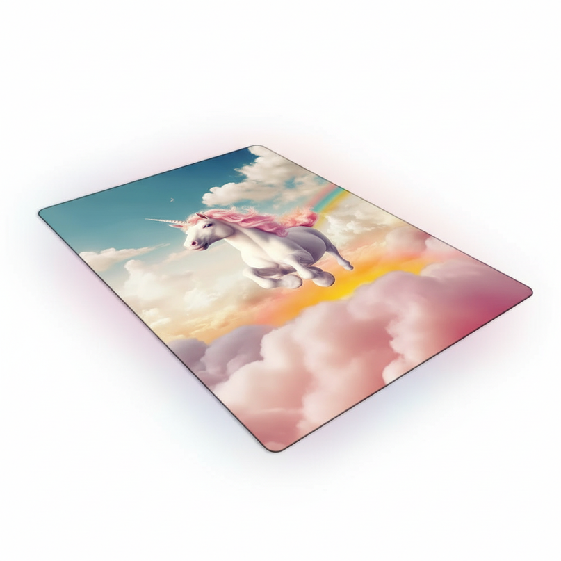 unicorn floor rug - white-bg