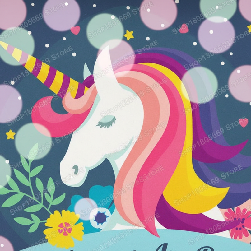 unicorn floral coin purse - detail