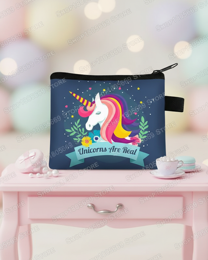 unicorn floral coin purse - lifestyle