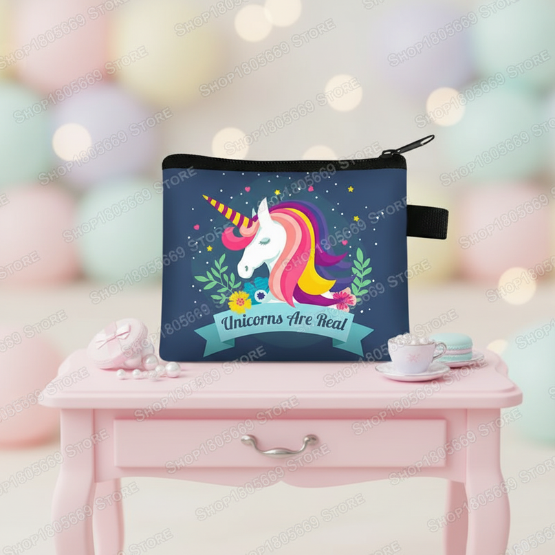unicorn floral coin purse - lifestyle