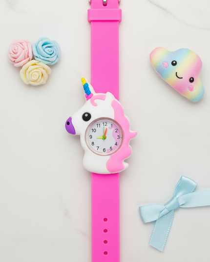 unicorn floral watch - flat-lay