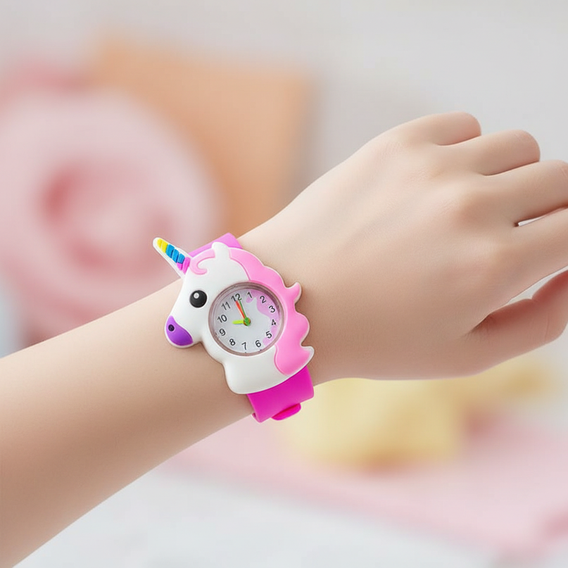 unicorn floral watch - in-use