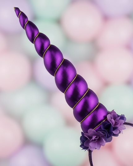 unicorn flower crown headband - detail
