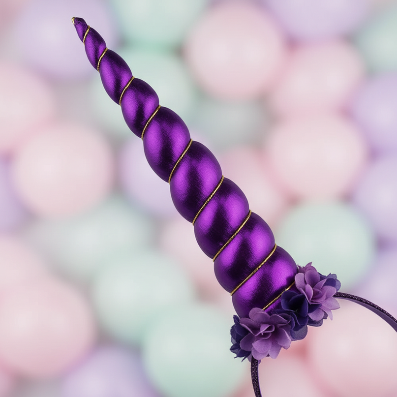 unicorn flower crown headband - detail