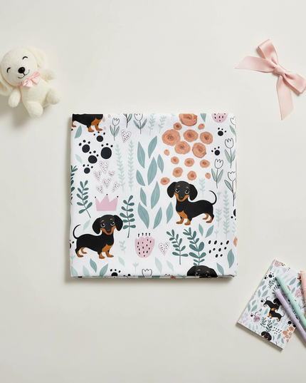 unicorn flower shower curtain - flat-lay