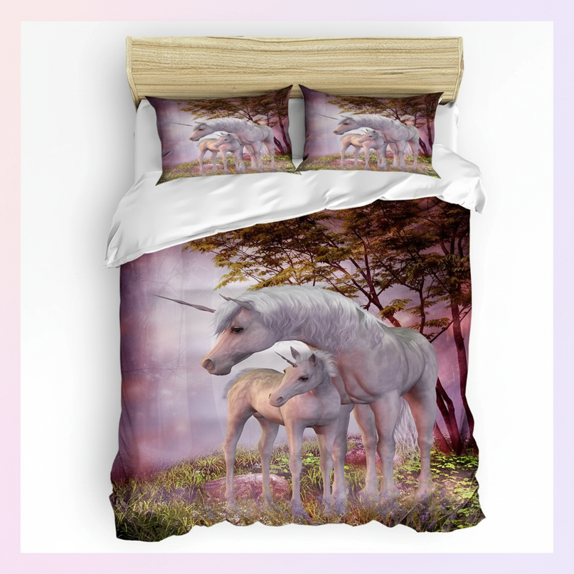 unicorn foal bedding - white-bg