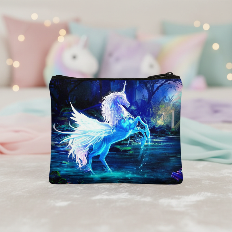 unicorn forest print purse - lifestyle