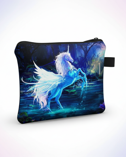 unicorn forest print purse - white-bg