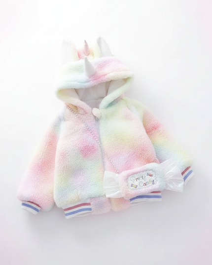 unicorn fur coat - white-bg