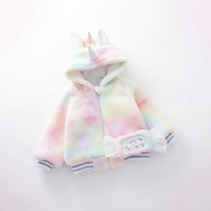 unicorn fur coat - white-bg