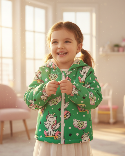 unicorn fur jacket - in-use