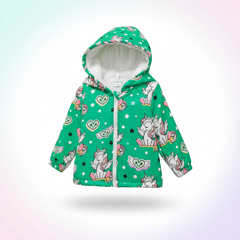 unicorn fur jacket - white-bg