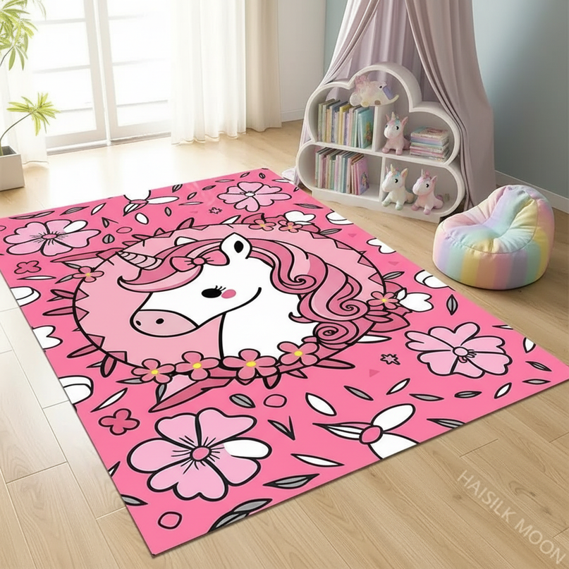 unicorn fur rug - lifestyle