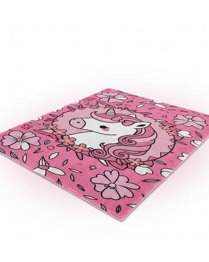 unicorn fur rug - white-bg