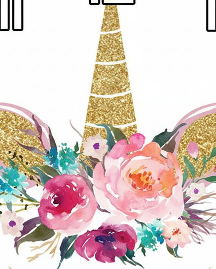 unicorn galaxy wall clock - detail