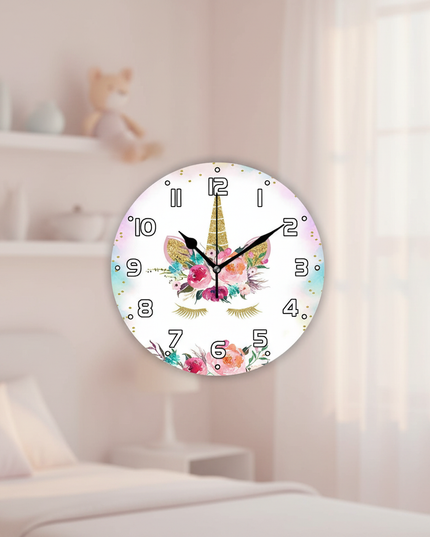 unicorn galaxy wall clock - lifestyle
