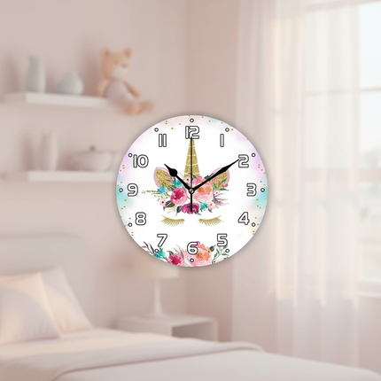 unicorn galaxy wall clock - lifestyle