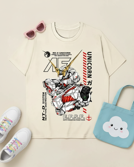 unicorn gaming shirt - flat-lay