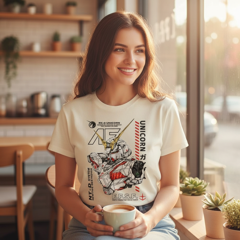 unicorn gaming shirt - in-use