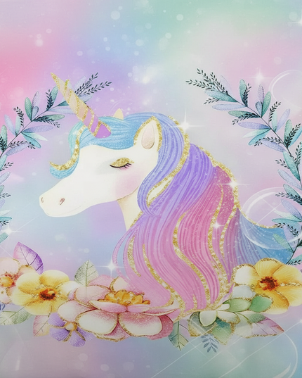 unicorn garden bedding - detail